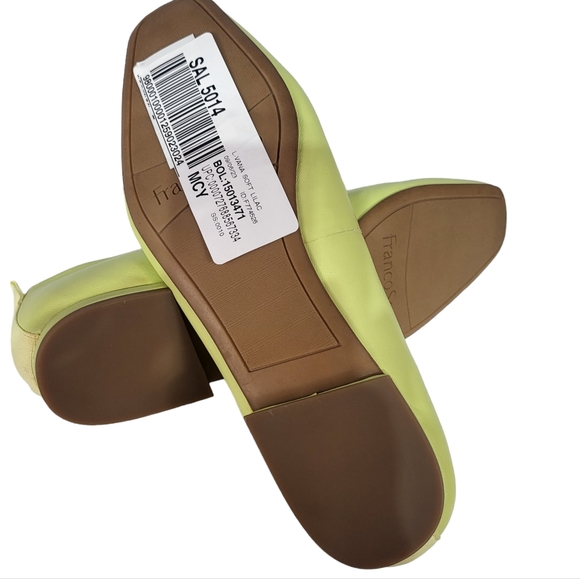 Franco Sarto Vana Ballet Flats Chartreuse Green 8.5 - Picture 4 of 5